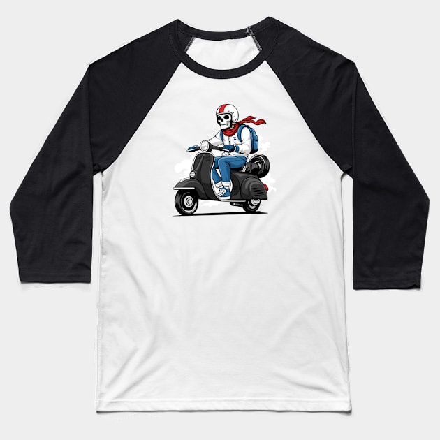 Scooter never dies black Baseball T-Shirt by creative.z